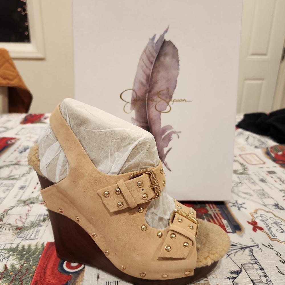 Jessica Simpson Tymina Slingbacks in Almond